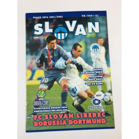 Programm FC Slovan Liberec (CZE) - Borussia Dortmund (GER), 2001