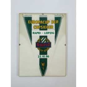 Wimpel Rapid Wien - 1.FC Lokomotive Leipzig, 1986