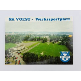 Stadionpostkarte FC Blau-Weiss Linz, Werkssportplatz