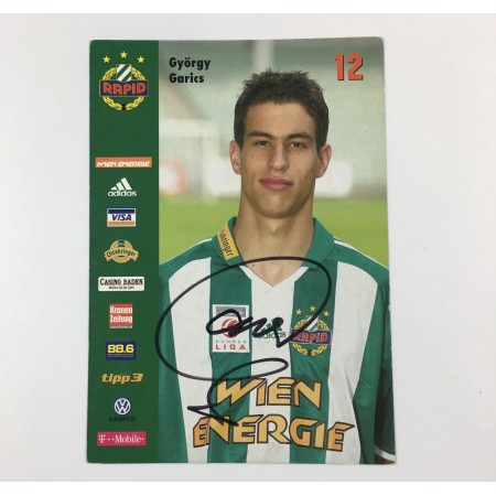 Autogrammkarte György Garics, Rapid Wien