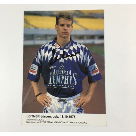 Autogrammkarte Jürgen Leitner, Austria Wien