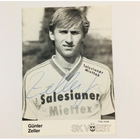 Autogrammkarte Günter Zeller, SK Vöest Linz