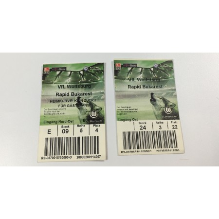 2 Tickets VFL Wolfsburg - Rapid Bukarest, 2008