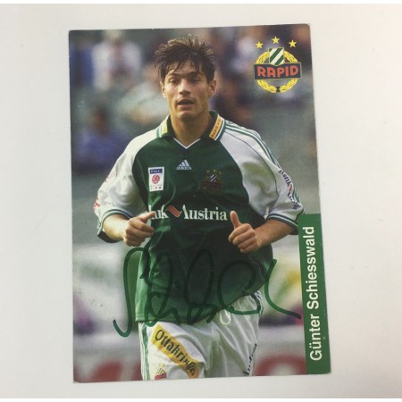 Autogrammkarte Günter Schiesswald, Rapid Wien