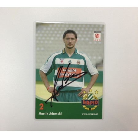 Autogrammkarte Marcin Adamski, Rapid Wien