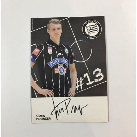 Autogrammkarte Sturm Graz, Simon Piesinger