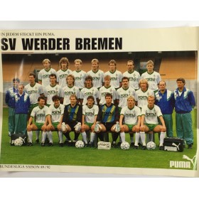 Mannschaftsposter Werder Bremen, 1989/1990