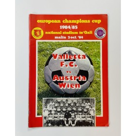 Programm Valletta FC (MLT) - Austria Wien, 1984