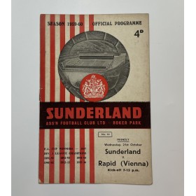 Programm Sunderland (ENG) - Rapid Wien (AUT), 1959