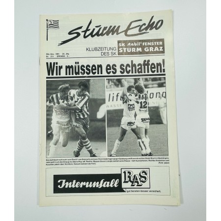 Vereinsmagazin Sturm Graz Echo, Nr. 211 von 1991