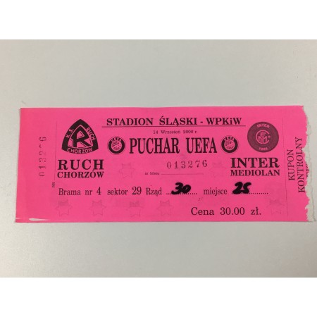 Ticket Ruch Chorzow (POL) - Inter Mailand, 2000