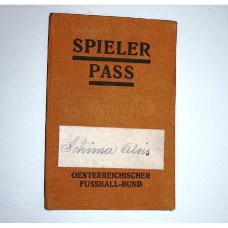 copy of Museum ÖFB Spielerpass von 1934