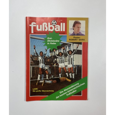 36x Magazin Fußball, Österreichs erste Fussballillustrierte, 1980 - 1981