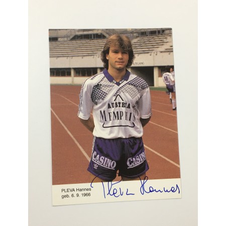 Autogrammkarte Austria Wien, Hannes Pleva