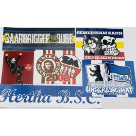 Konvolut Aufkleber/Sticker diverser Vereine und Fanklubs, 65 Stück