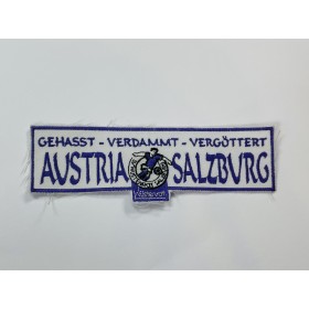 Aufnäher Austria Salzburg, gehasst verdammt vergöttert