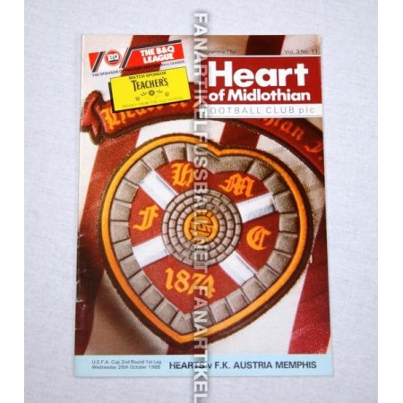 copy of Museum Programm Heart of Midlothian (SCO) - Austria Wien, 1988