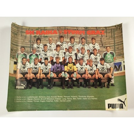 Mannschaftsposter Sturm Graz, Raika Sturm, 80er