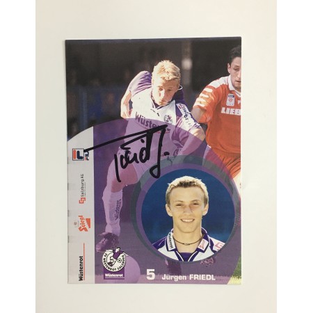 Autogrammkarte Austria Salzburg, Jürgen Friedl