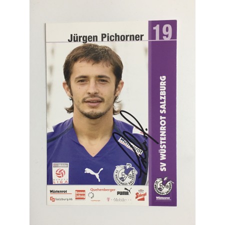 Autogrammkarte Austria Salzburg, Jürgen Pichorner