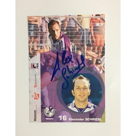 Autogrammkarte Austria Salzburg, Alexander Schriebl