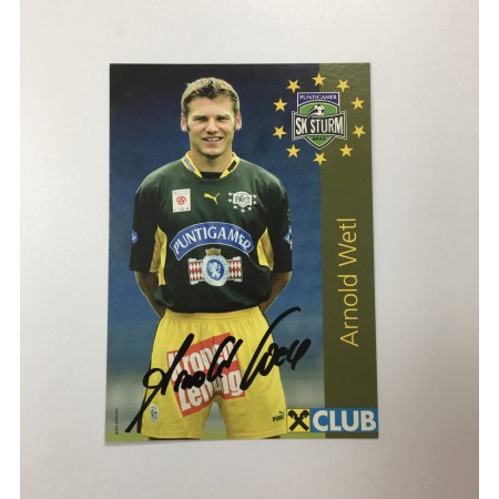 Autogrammkarte Sturm Graz, Arnold Wetl