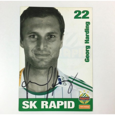 Autogrammkarte Georg Harding, Rapid Wien