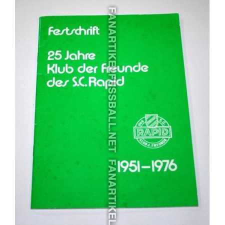 copy of Museum Festschrift Rapid Wien, Klub der Freunde