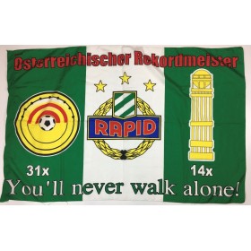 Fahne Rapid Wien (AUT), you´ll never walk alone