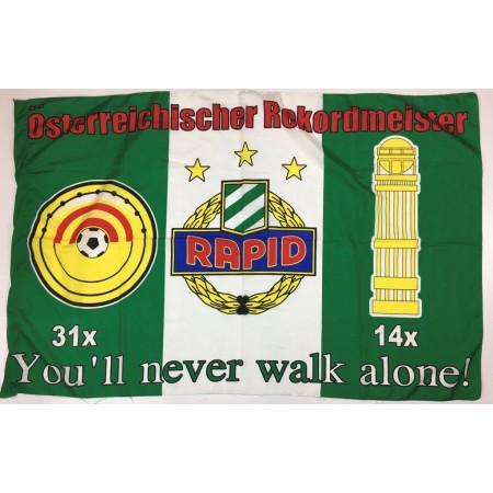 Fahne Rapid Wien (AUT), you´ll never walk alone