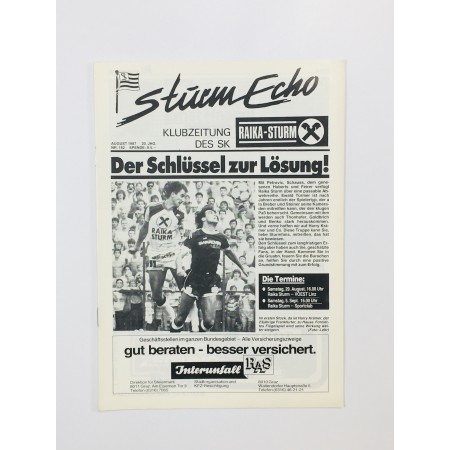 Vereinsmagazin Sturm Graz Echo, Nr. 182 von 1987