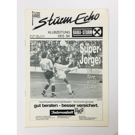 Vereinsmagazin Sturm Graz Echo, Nr. 198 von 1989