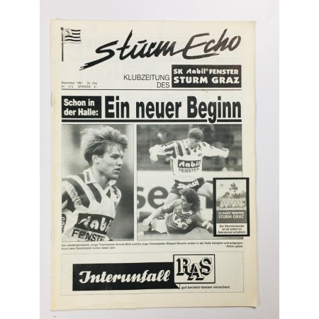 Vereinsmagazin Sturm Graz Echo, Nr. 212 von 1991