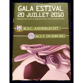 Programm RSC Anderlecht (BEL) - MSV Duisburg (GER), 2010