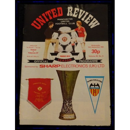 Programm Manchester United (ENG) - FC Valencia (ESP), 1982