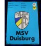 Programm Carl Zeiss Jena (GER) - MSV Duisburg (GER), 1978