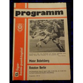 Programm Motor Babelsberg (GER) - Rotation Berlin (GER), 1988