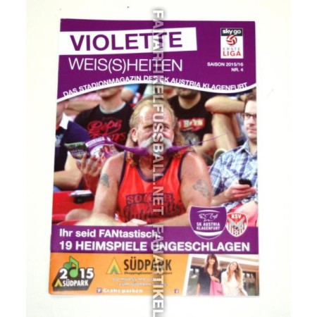 Programm Austria Klagenfurt - SV Kapfenberg, 2015