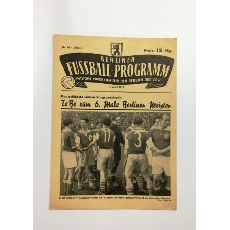 copy of Museum Programm Tennis Borussia Berlin - Rapid Wien