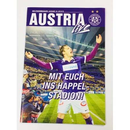 Programm Austria Wien - FC RB Salzburg (AUT), 2016