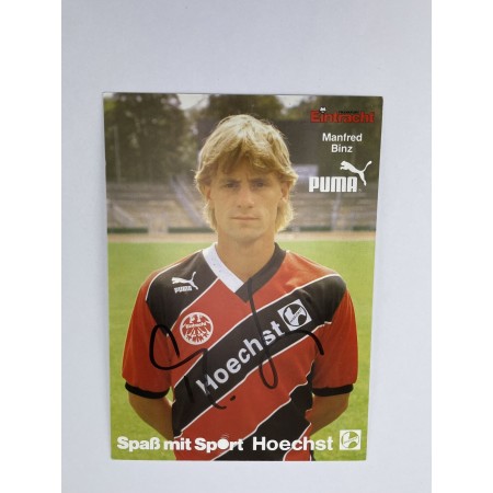 Autogrammkarte Eintracht Frankfurt, Manfred Binz